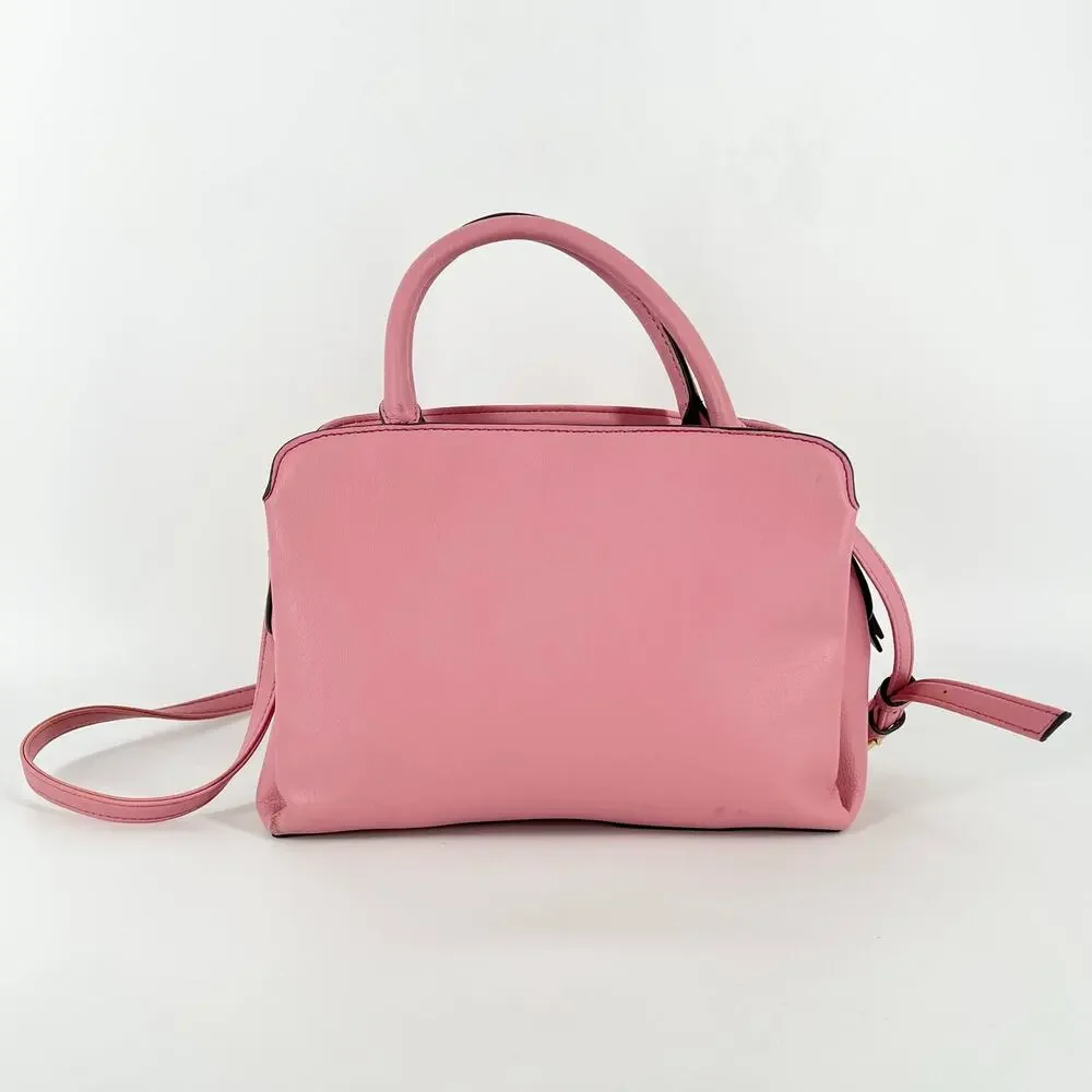 Nine West pink purse handbag satchel with removeable crossbody strap